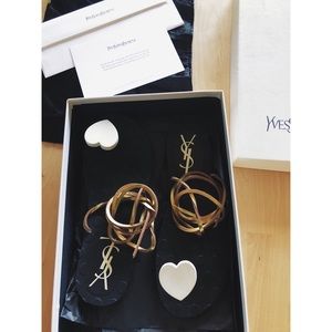 YSL Biarritz Heart Sandals 🖤